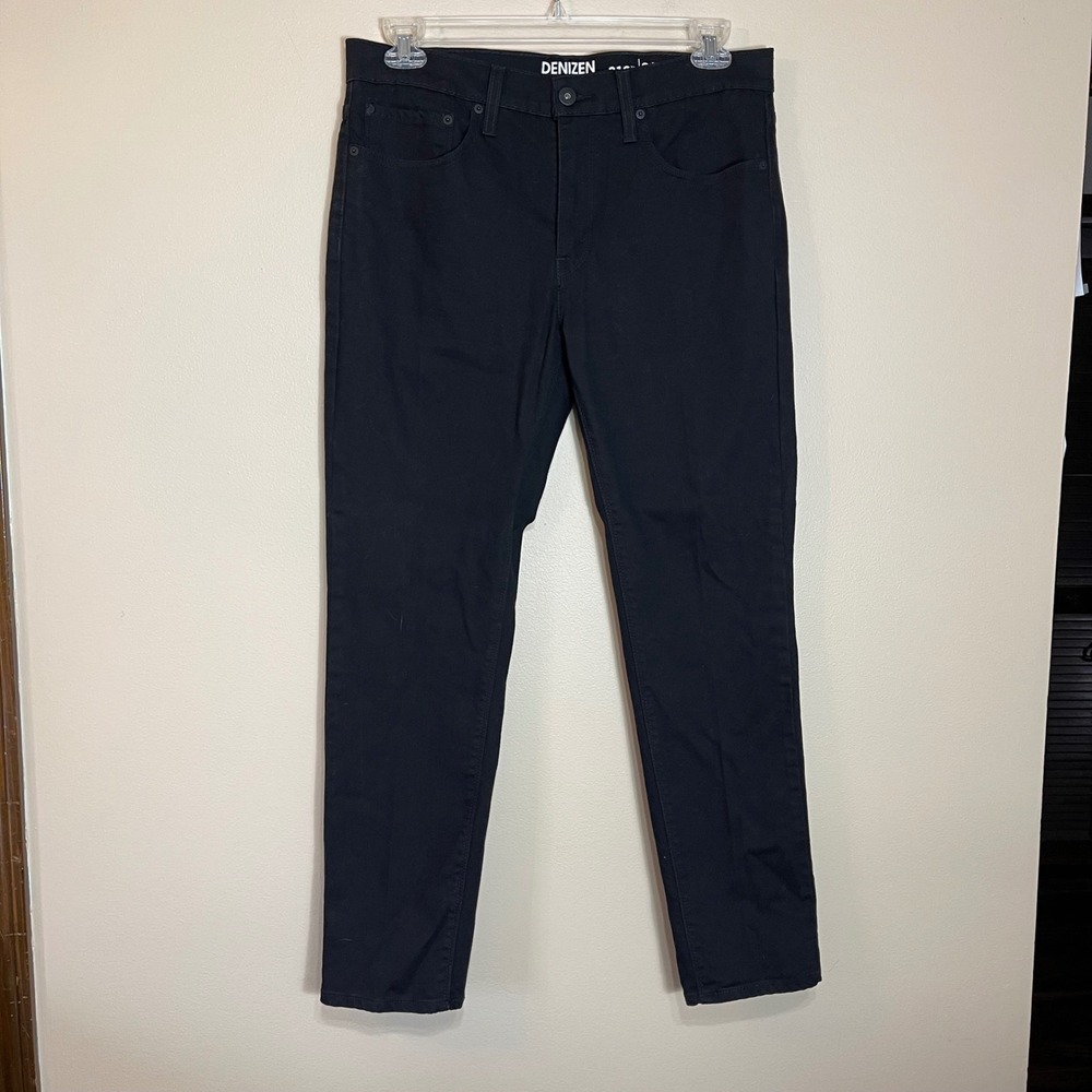 Denizen from Levis 216 Skinny Fit Mens Black Jeans 34x30 Stretch Denim Pants